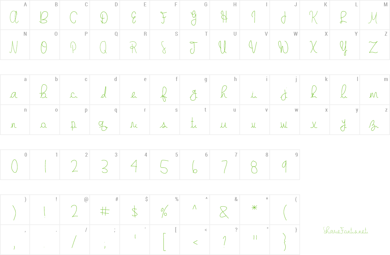 Font Gabbi's Handwriting preview